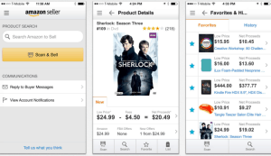 Amazon Sellers App for iPhone and Android devices.