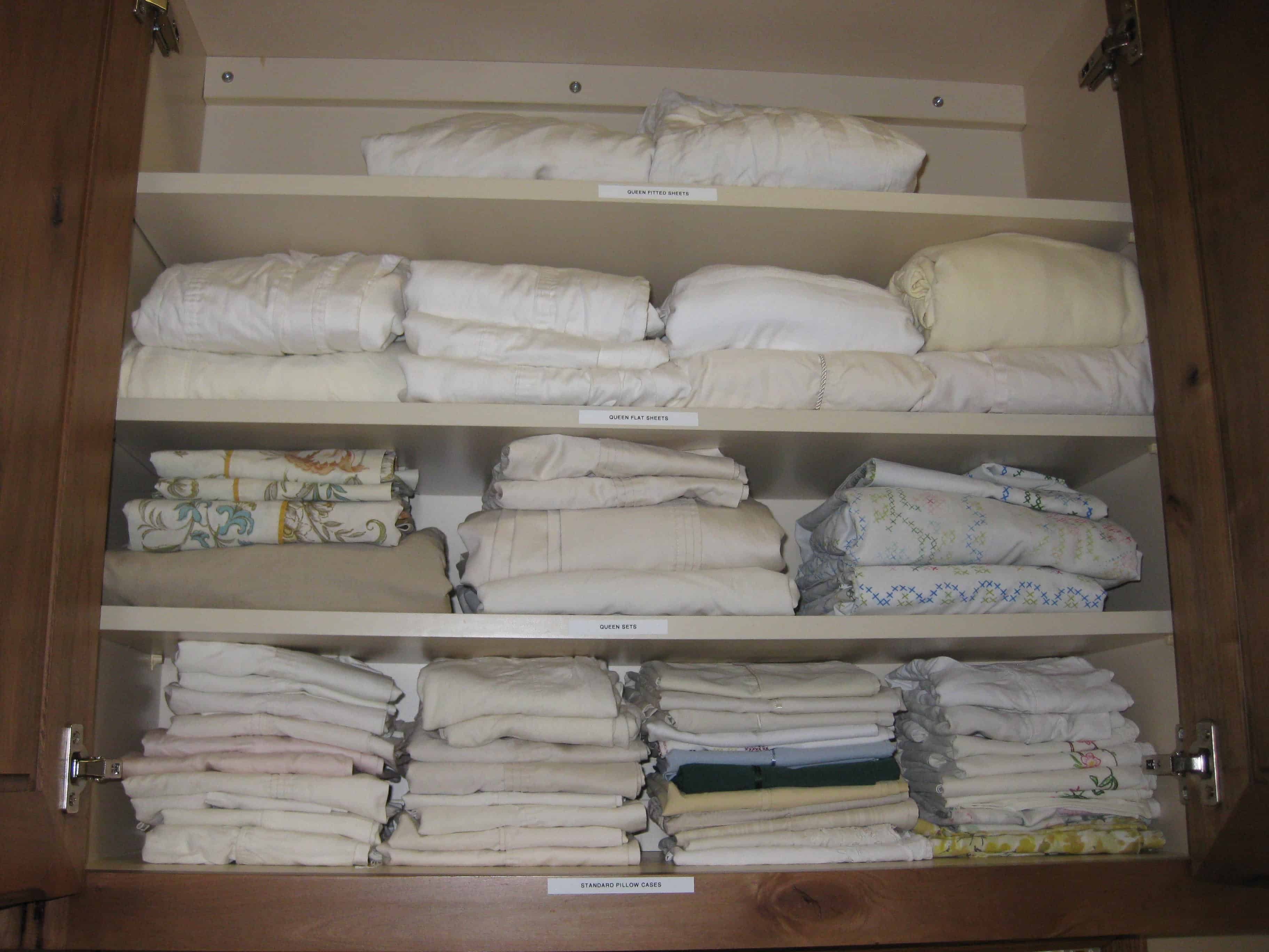 Organized Linen Closet - After