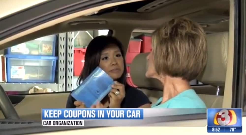 Coupon organizer for your car